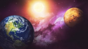 imagem de simulação de Projeção Consciente para fora da Terra - Exoprojeção